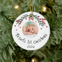 Baby:s första jul Personlig Foto