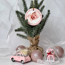Baby:s första jul Rosa Guld Glitter