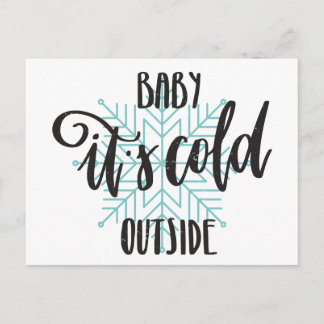 Baby:s Kall utanför snöflummen - Modern stil Vykort