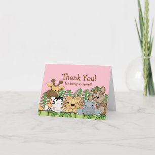 Baby Safari Animals Tackkort Card