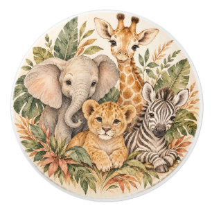 Baby Safari Djur Draghandtag Knopp