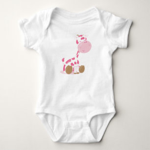 Baby Safari Rosa Sömnig Giraffe Nursery Art Gift T-shirt