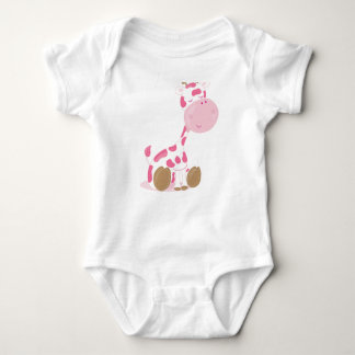 Baby Safari Rosa Sömnig Giraffe Nursery Art Gift T-shirt