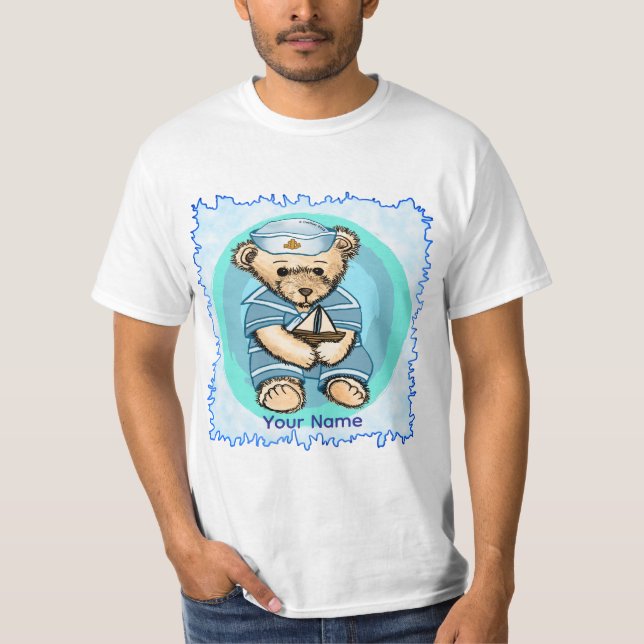 Baby Sailor Bear T Shirt (Framsida)
