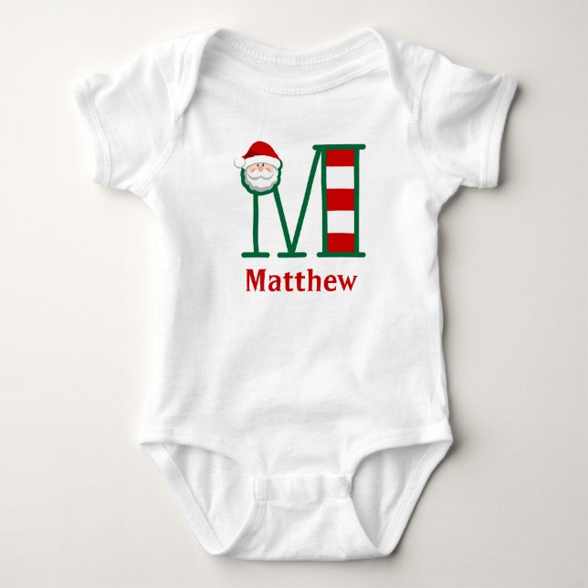 Baby Santa Bodydräg monogram M T Shirt (Framsida)