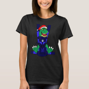 Baby Santa T Rex Funny Cute Dinosaur Boy Shirt