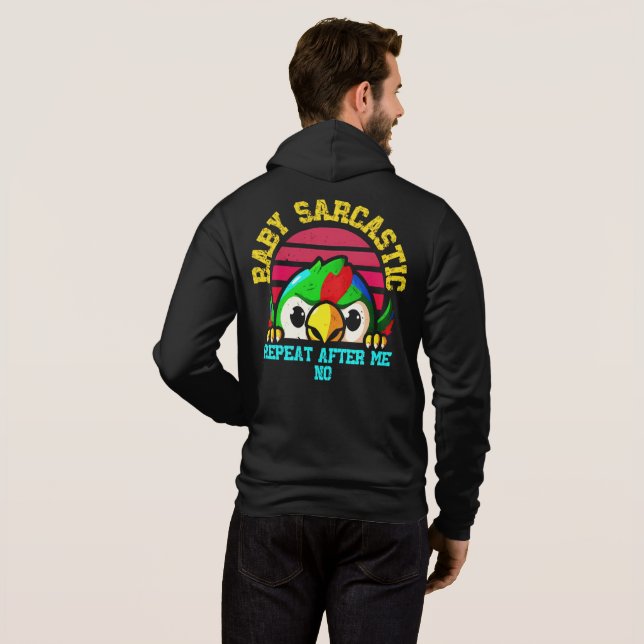Baby Sarcastic Parrot:  Funny Bird T Shirt (Hel baksida)