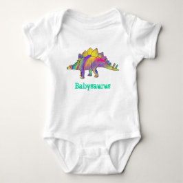 Baby saurus Colorful Rainbow Stegosaurus Dinosaur T Shirt