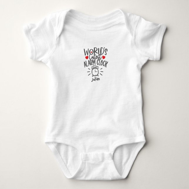 Baby Saying Newborn: World cutest Alarm Clock T Shirt (Framsida)