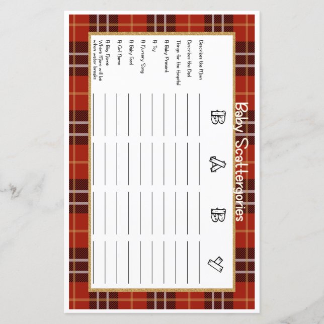 Baby Scattergories Little Lumberjack Baby Shower (Framsida)