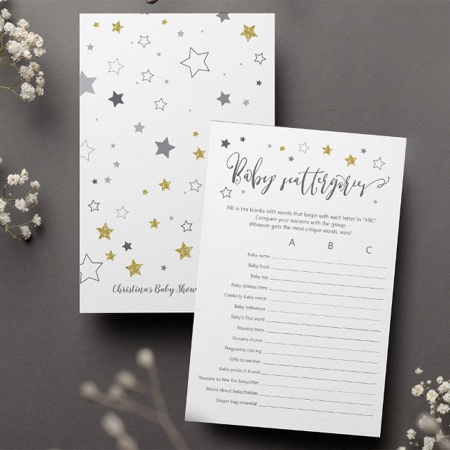 Baby Scattergories | Spelet ABC Baby Shower (Skapare uppladdad)