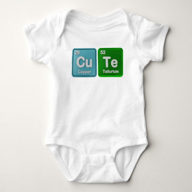 Baby Scientist Shirt Periodic Bord T Shirt (Framsida)
