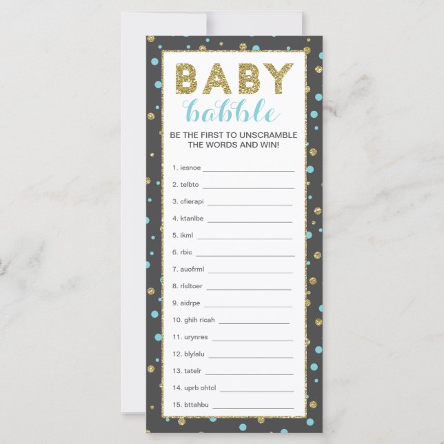 Baby Scramble Game, Guld Safari, 25 Pack (Framsida)