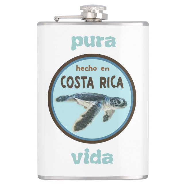 Baby Sea Turtle, Costa Rica, Pura Vida-kolv Fickplunta (Framsidan)