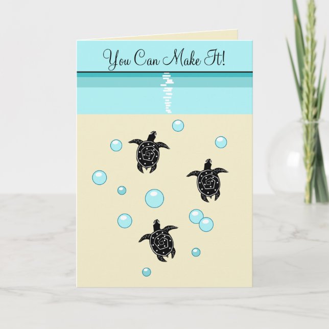 Baby Sea Turtle Greeting Card Kort (Framsida)
