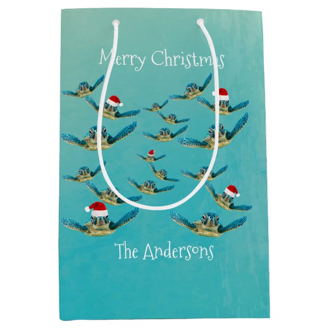 Baby Sea Turtle in Santa Hats Wrapping Papper (Framsidan)