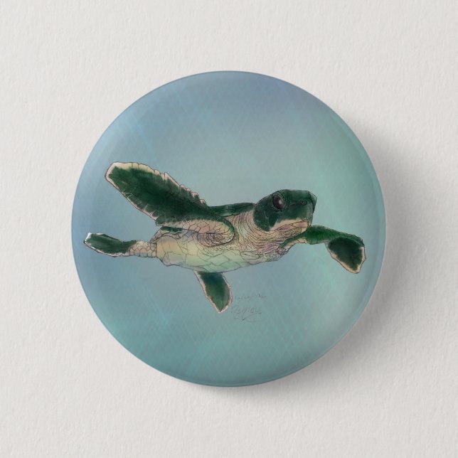 Baby Sea Turtle Knapp (Framsida)