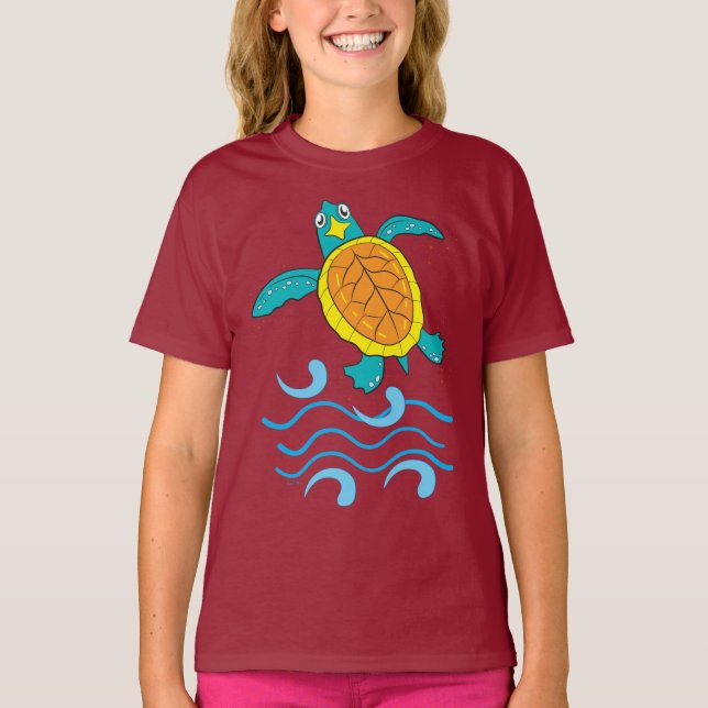 Baby Sea Turtle T Shirt (Framsida)