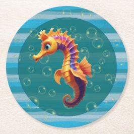 Baby Seahorse Paper Coasters Underlägg Papper Rund