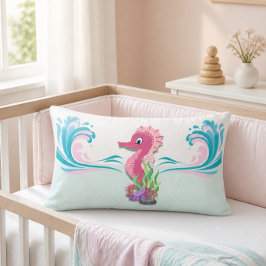 Baby Seahorse | Rosa Ländryggkudde Lumbarkudde