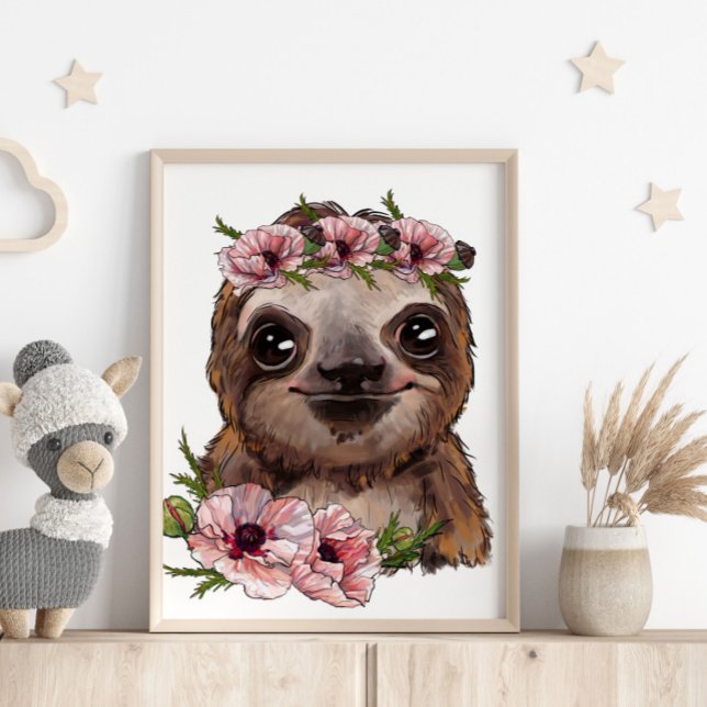 Baby Seng Rose Djur Poster | Väggutskrift (Skapare uppladdad)