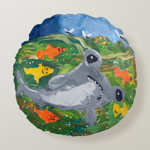 Baby Shark "Art by Kids" Rund Kudde
