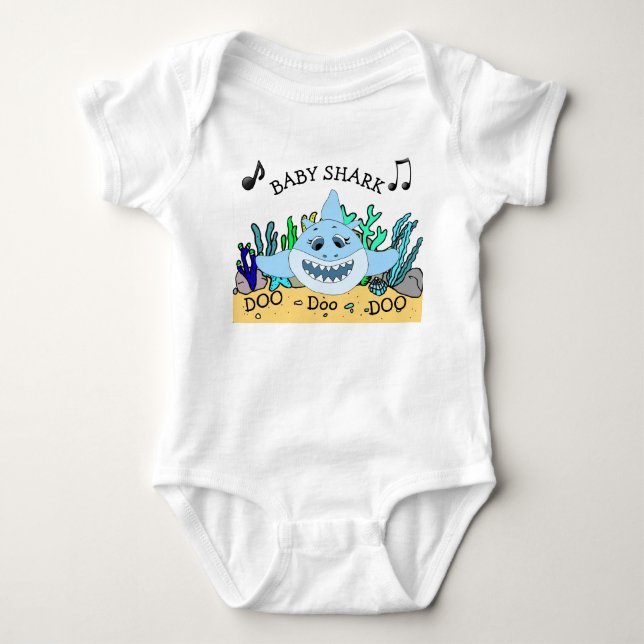 Baby Shark Baby T Shirt (Framsida)