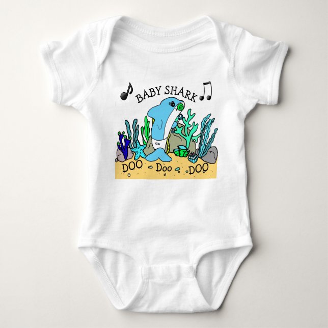 Baby Shark Baby's T Shirt (Framsida)