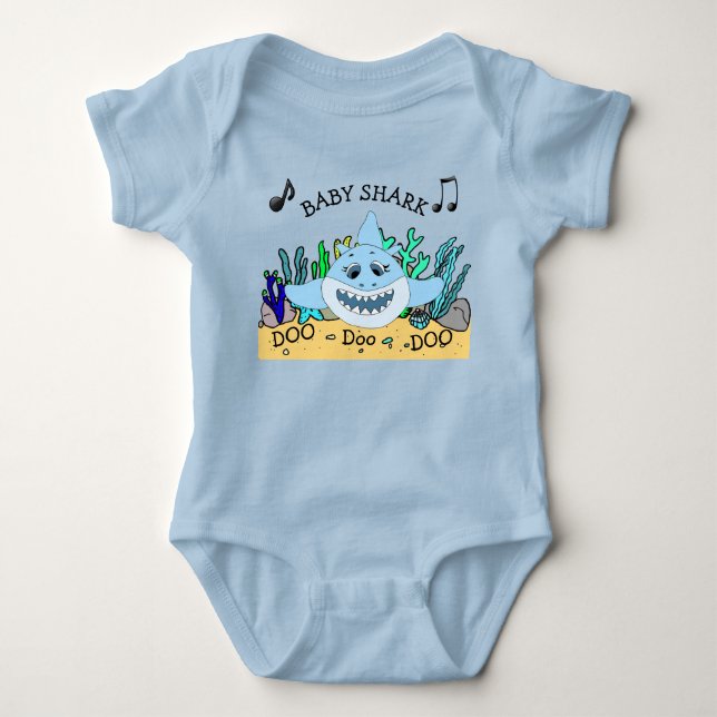 Baby Shark Baby's T Shirt (Framsida)