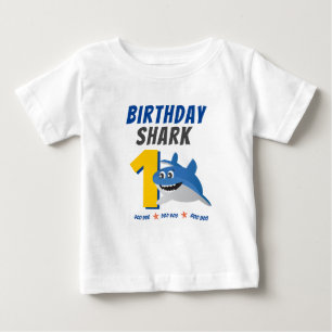 Baby Shark Birthday Shirt med Anpassadets ålder T