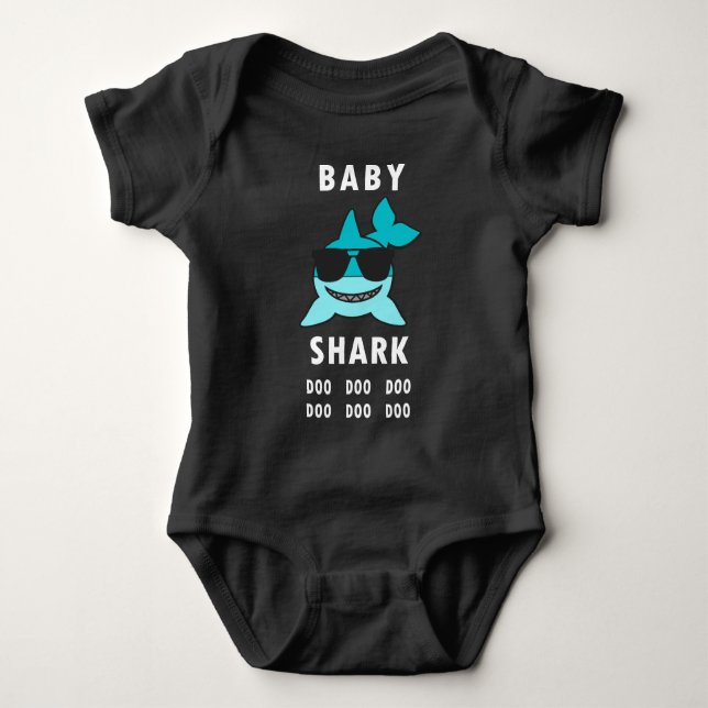 Baby Shark Bodykosti, Doo Doo Funny Shark Shirt T (Framsida)