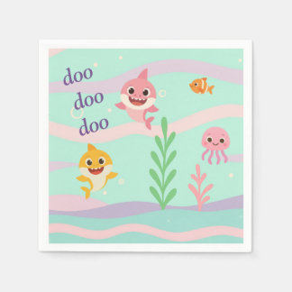 Baby Shark Festsalongsservetter  Pappersservett