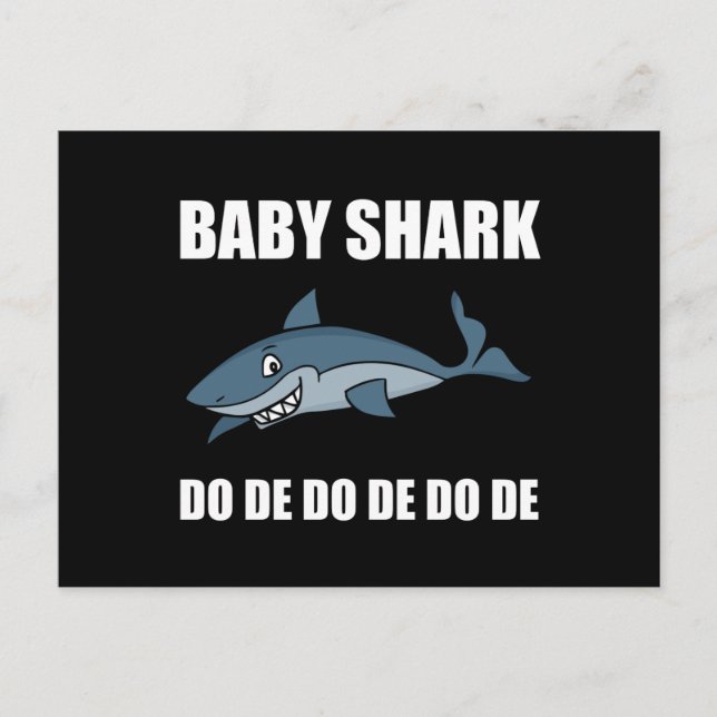 Baby Shark Funny Vykort (Framsida)
