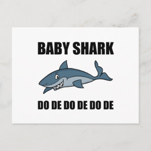 Baby Shark Funny Vykort