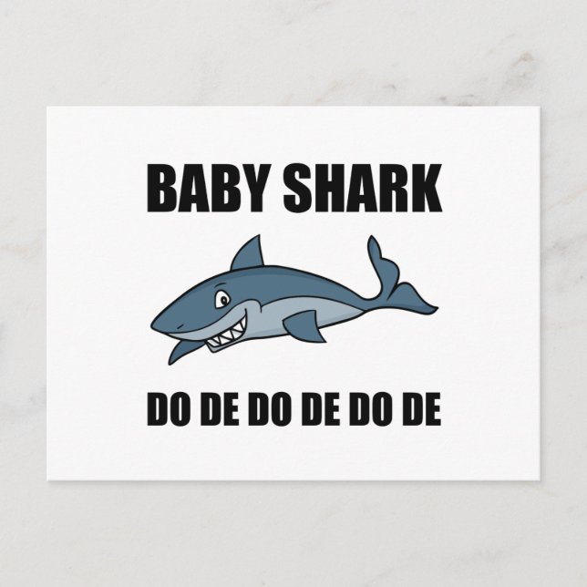 Baby Shark Funny Vykort (Framsida)