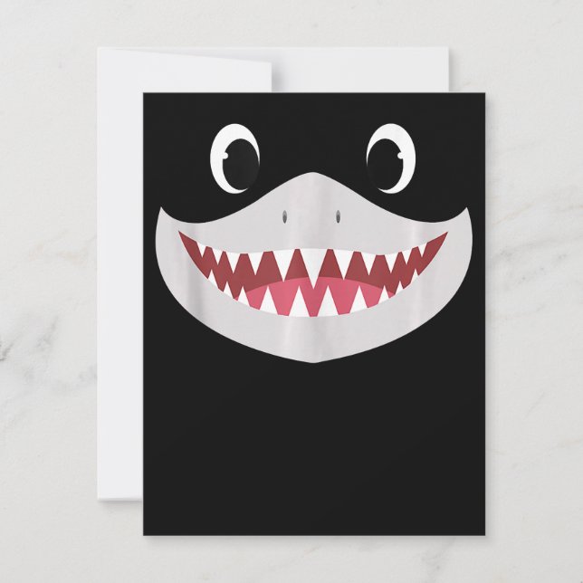 Baby Shark Halloween - söta hajpresenter Inbjudningar (Framsida)