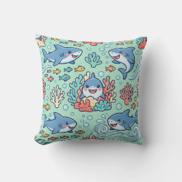 Baby Shark Havsmönstrat Kuddvarp Kudde