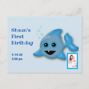 Baby Shark med foto Vykort