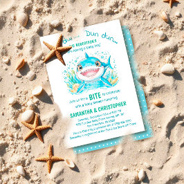 Baby Shark Ocean under Sea Boy Shower Inbjudningar