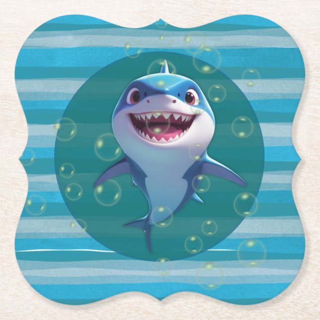 Baby Shark Paper Coasters Underlägg Papper (Framsida)