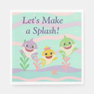 Baby Shark Party Napkins Pappersservett