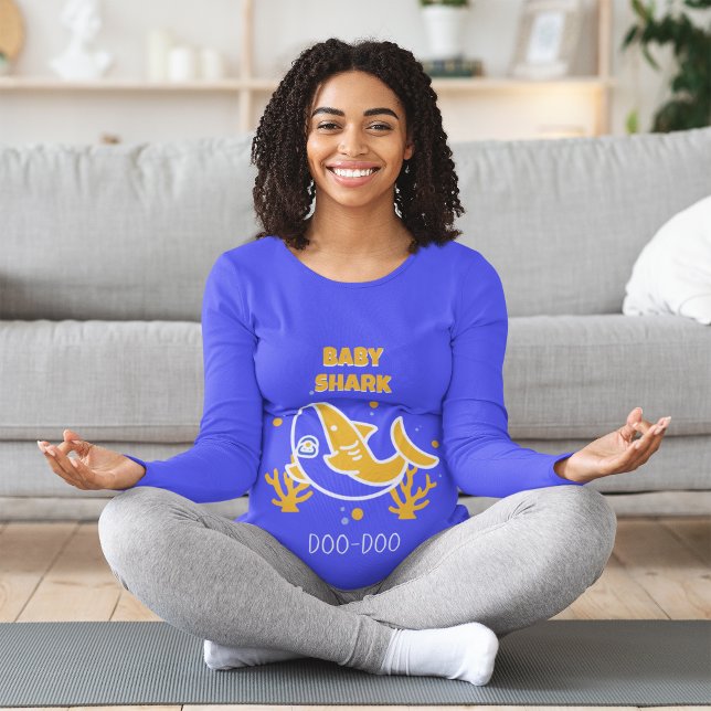 Baby Shark T Shirt (Pregnant mom meditating)