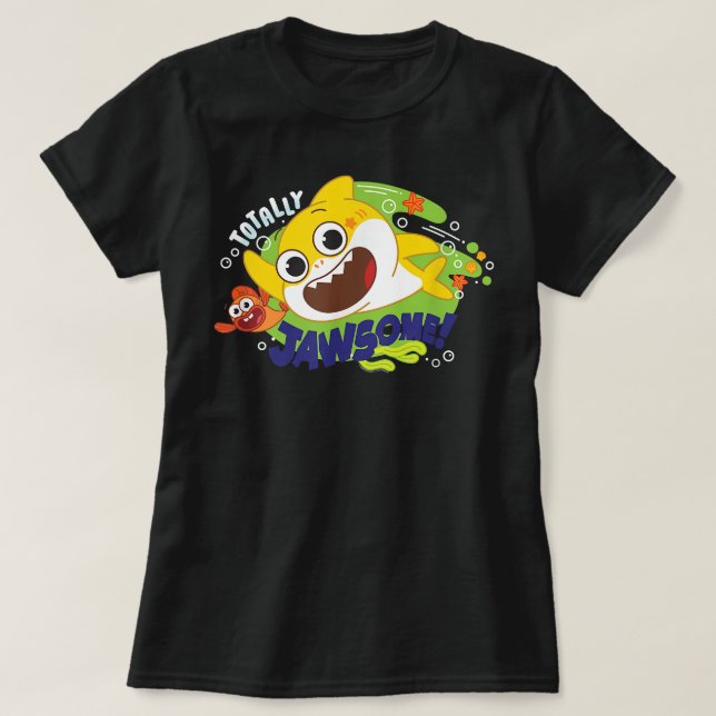 Baby Shark Totally Jawsome T Shirt (Design framsida)