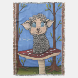 Baby Sheep on Toadstool Filt