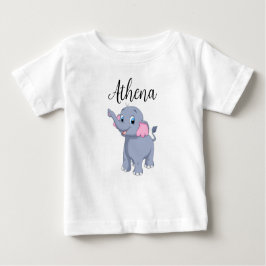 Baby Shirt med Anpassade Namn och Elephant T Shirt