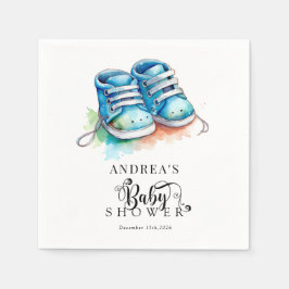 Baby Shoes | Blue Boy Baby Shower Pappersservett