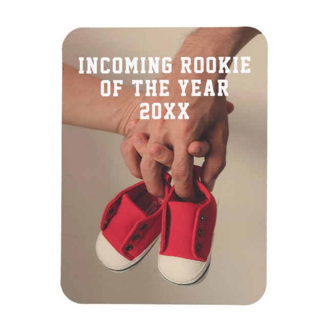 Baby Shoes Photo Gravid-meddelande Magnet (Vertikal)