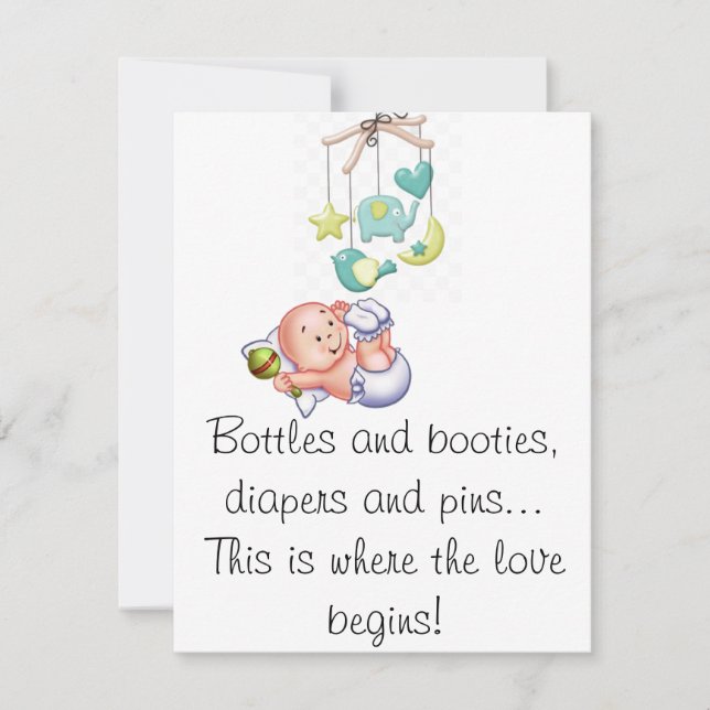 Baby Show Inbjudan för gästerna och killarna (Framsida)