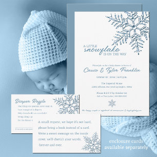 Baby Shower A Little Snowflake är på väg Inbjudningar