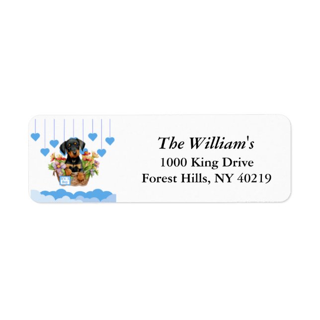 Baby Shower-Adressetiketter, Personlig Adress Returadress Etikett (Framsidan)